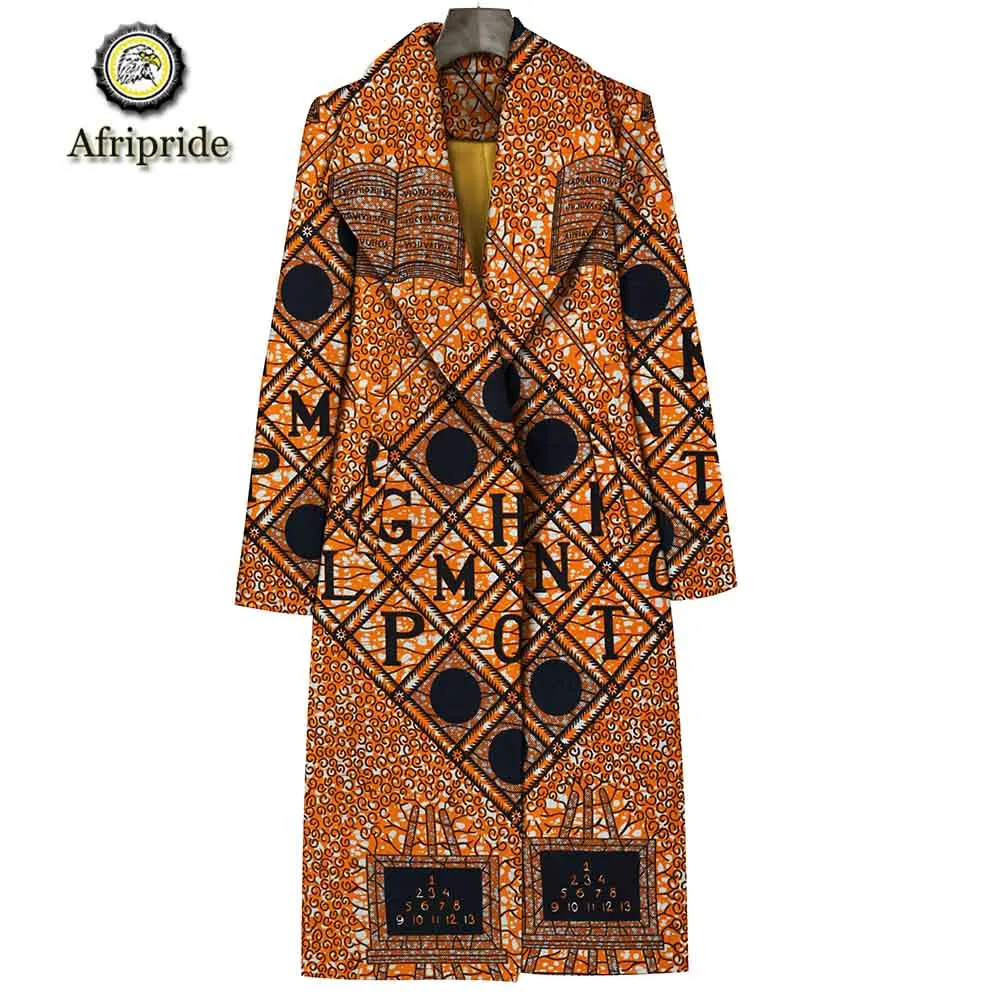 2019 african coats for women AFRIPRIDE pure cotton bazin riche ankara print coats private custom wax batik lining S1824016