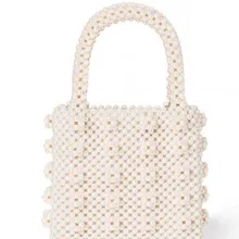 Шикарные винтажные женские ручной работы жемчужные женские роскошные сумки искусственный жемчуг тканые тяжелая работа сумки для женщин bolsos mujer