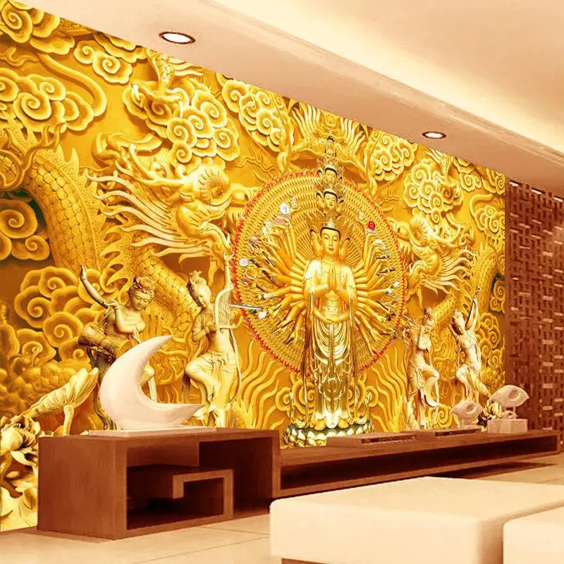 

DIY Diamond Embroidery,Round Diamond Bodhisattva Buddha sitting lotus Full rhinestone 5D Diamond painting cross stitch