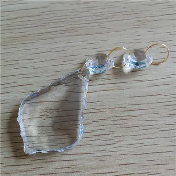 

Sales 100Sets 50mm Glass Crystal Chandelier Parts pendants+14mm octagon beads for Light Lamp Chandelier Pendants