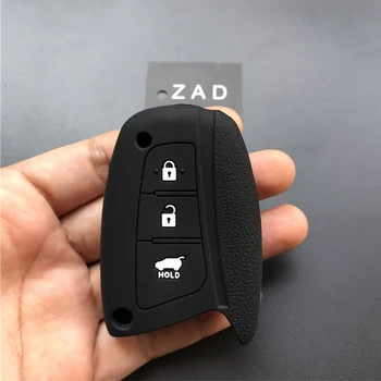 

12 color Silicone rubber car Key Case Cover For Hyundai SantaFe IX45 Genesis Equus 3 Buttons car key