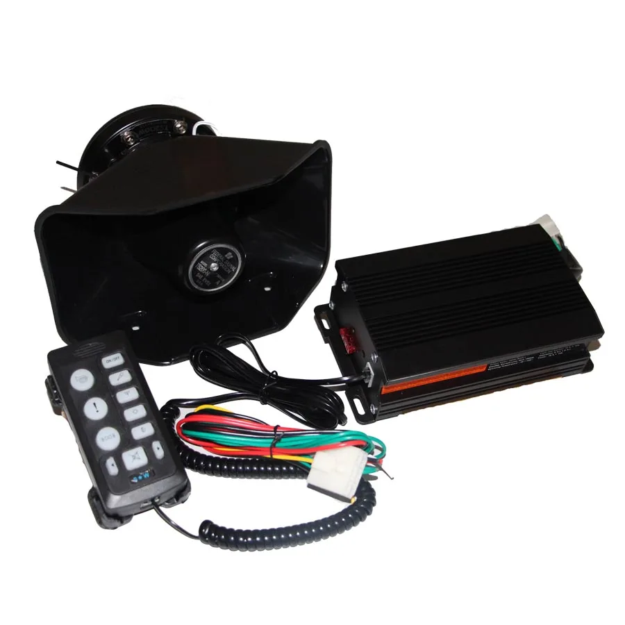 200W ESV6203 Car Electronic Loudspeaker Portable Automotive Police Siren 9 Tones Siren Plastic Hypotenuse Speaker 12V Car Siren