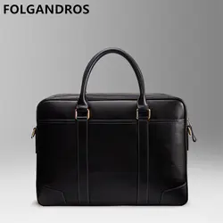 2019 дизайнер пояса из натуральной кожи мужские портфели для мужчин бренд бизнес ноутбук сумка Высокое качество Винтаж Англия стильная