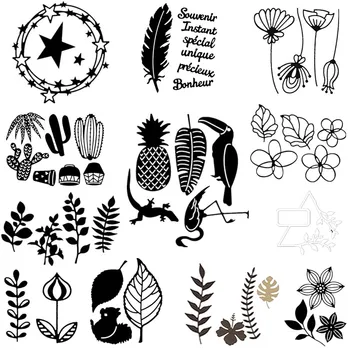 

Wild Flower Leaf Lotus Cactus Metal Cutting Dies Stencil for DIY Scrapbooking Embossing Album Decoration Paper Card Craft Die