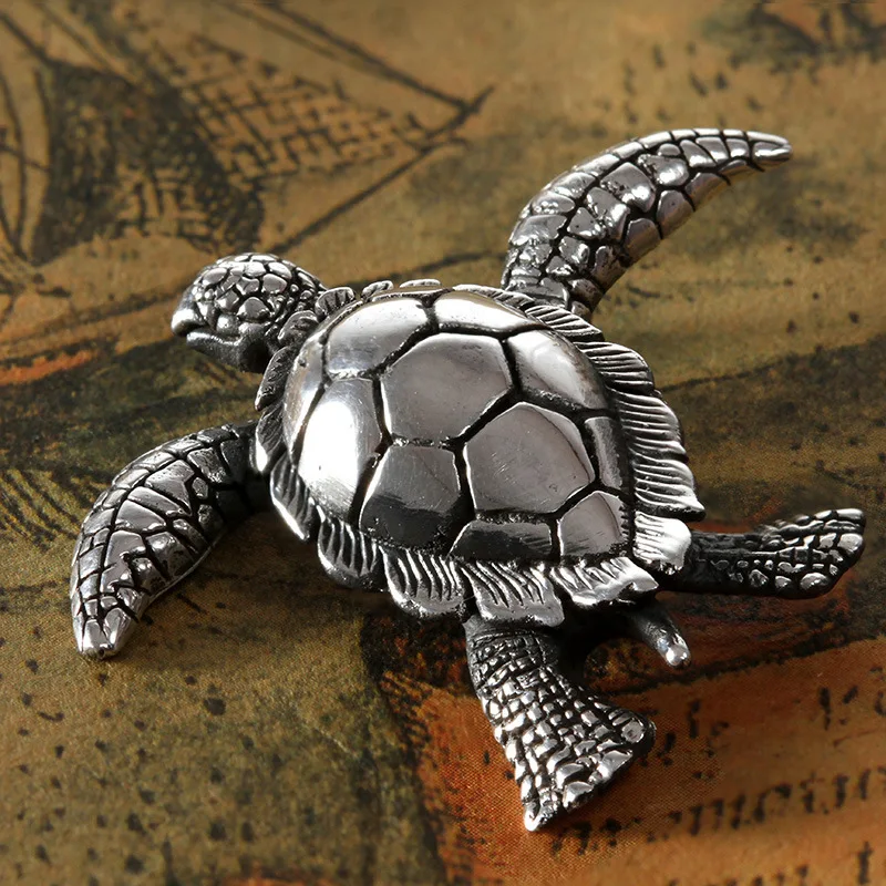 Manufacturers selling Thai silver jewelry silver Turtle Pendant in