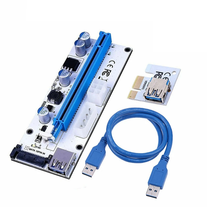 Ver 008S Pci-E Экспресс 1X для 16X Usb 3,0 изображение горно-Удлинительный кабель