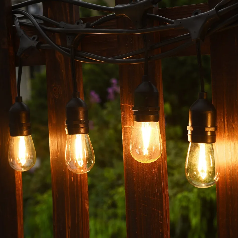 BEIAIDI 10M 10 LED Outdoor Commercial Grade S14 LED String Light With 11W Retro Edison Filament Bulb Street Patio Holiday Light BEIAIDI 10M 10 LED Outdoor Commercial Grade S14 LED String Light With 11W Retro Edison Filament Bulb Street Patio Holiday Light