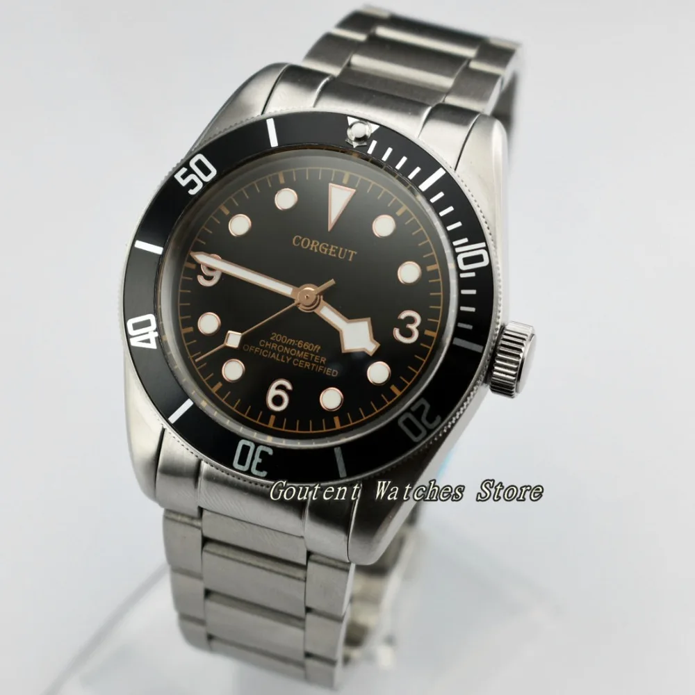 

41mm Sapphire Glass Black Bezel Stainless Steel Bracelet Automatic Bezel Men's Watch