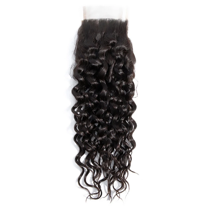 

YAVIDA Hair Closure Brazilian Hair Water Wave Lace Closure Natural Color 100% Human Hair Closure Non-Remy Free Shipping