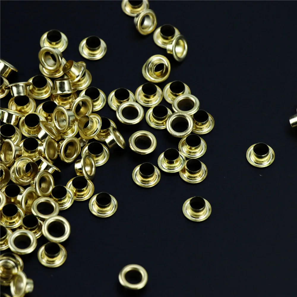 100 шт золотые металлические люверсы DIY скрапбукинг украшения аксессуары для одежды швейные изделия