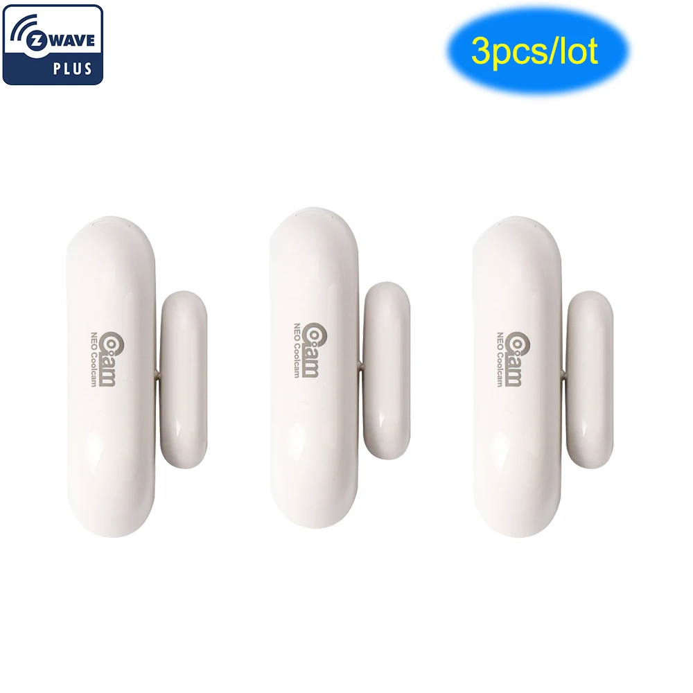 

NEO COOLCAM 3PCS/lot NAS-DS01Z Z-wave Door Window Sensor Compatible with Z wave 300 500 series Magnet Lock Door Sensor Alarm