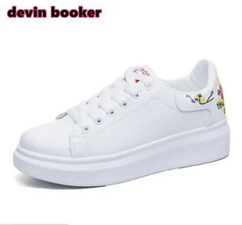 

New listing hot sale spring woman embroidery sports shoes PU woman running shoes 925