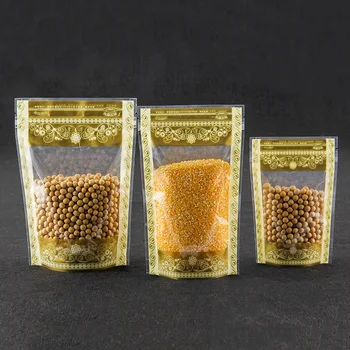 

100pcs Flower tea medicinal general packaging bag dry goods dried fruit biscuit snacks candy plastic food ziplock bags