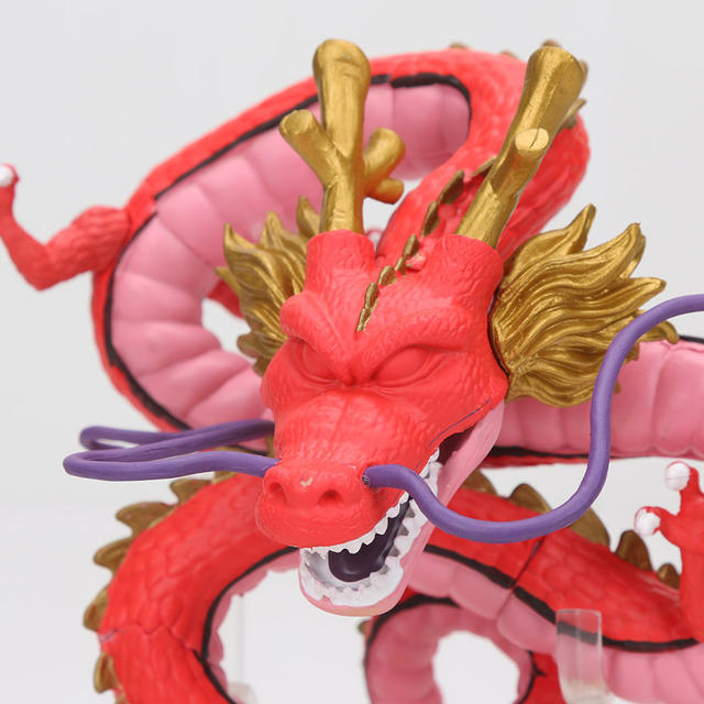 Red Shenron Action Figure + 7PCS Crystal Dragonballs + Acrylic Shelf