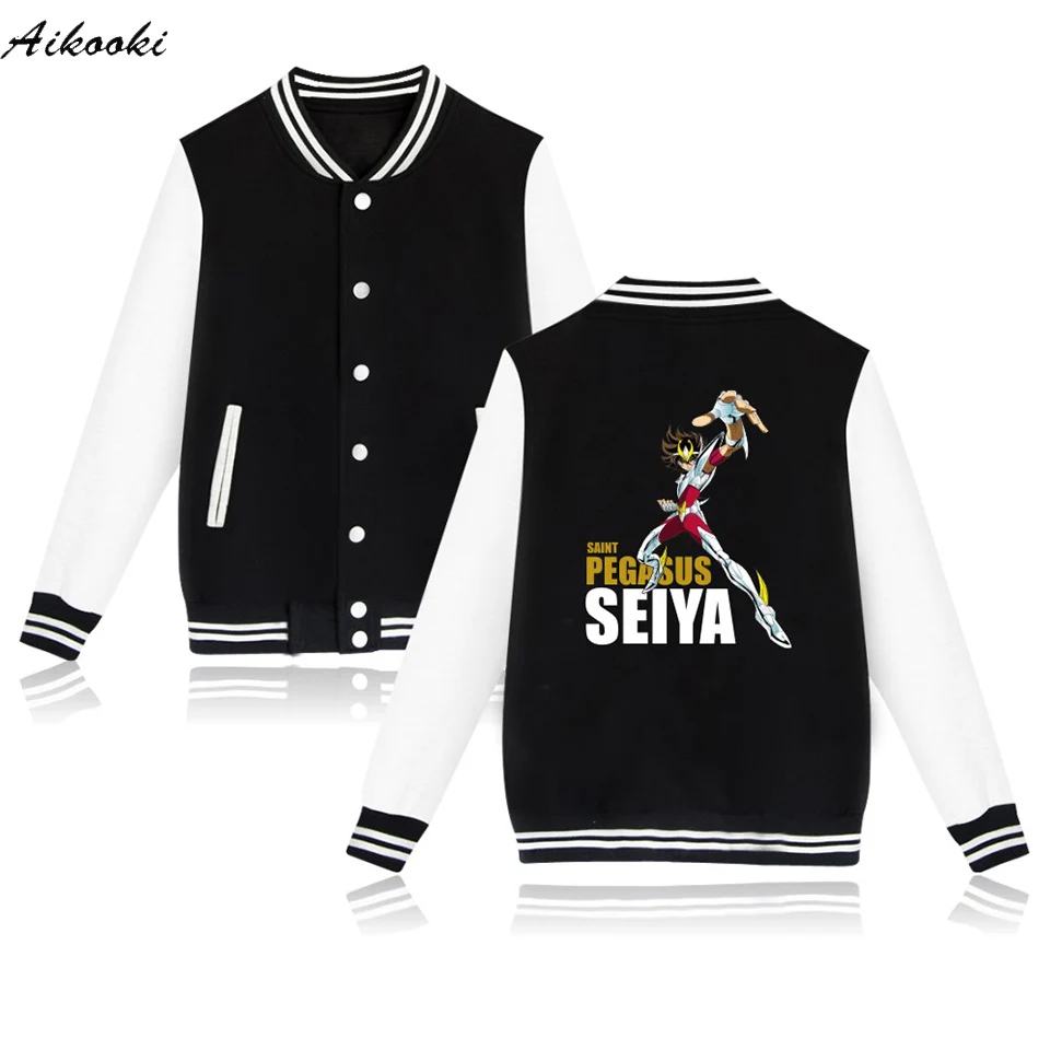 2017 hot Anime Print Gold Saint Seiya Long Winter font b Jacket b font Woman Plus