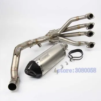 

KA Racing Motorcycle Exhaust Middle pipe System Case For Kawasaki Z900 Muffler Pipe Front Header Pipe Tube Slip-On With Sensor