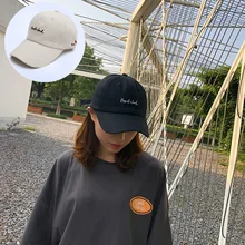 Модная бейсбольная Кепка из хлопка с регулируемой буквой и вышивкой в виде сердца в стиле хип-хоп, бейсболка, изогнутая Черная мужская шляпа для женщин