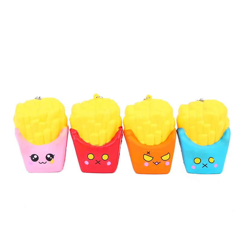Squis food милые оригинальные мини kawai наклейки картофель фри антистресс Сжимаемый