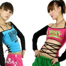 Хороший Для женщин мода певица костюмы DS одежда хип-хоп с длинным рукавом футболки для танцев Топы корректирующие