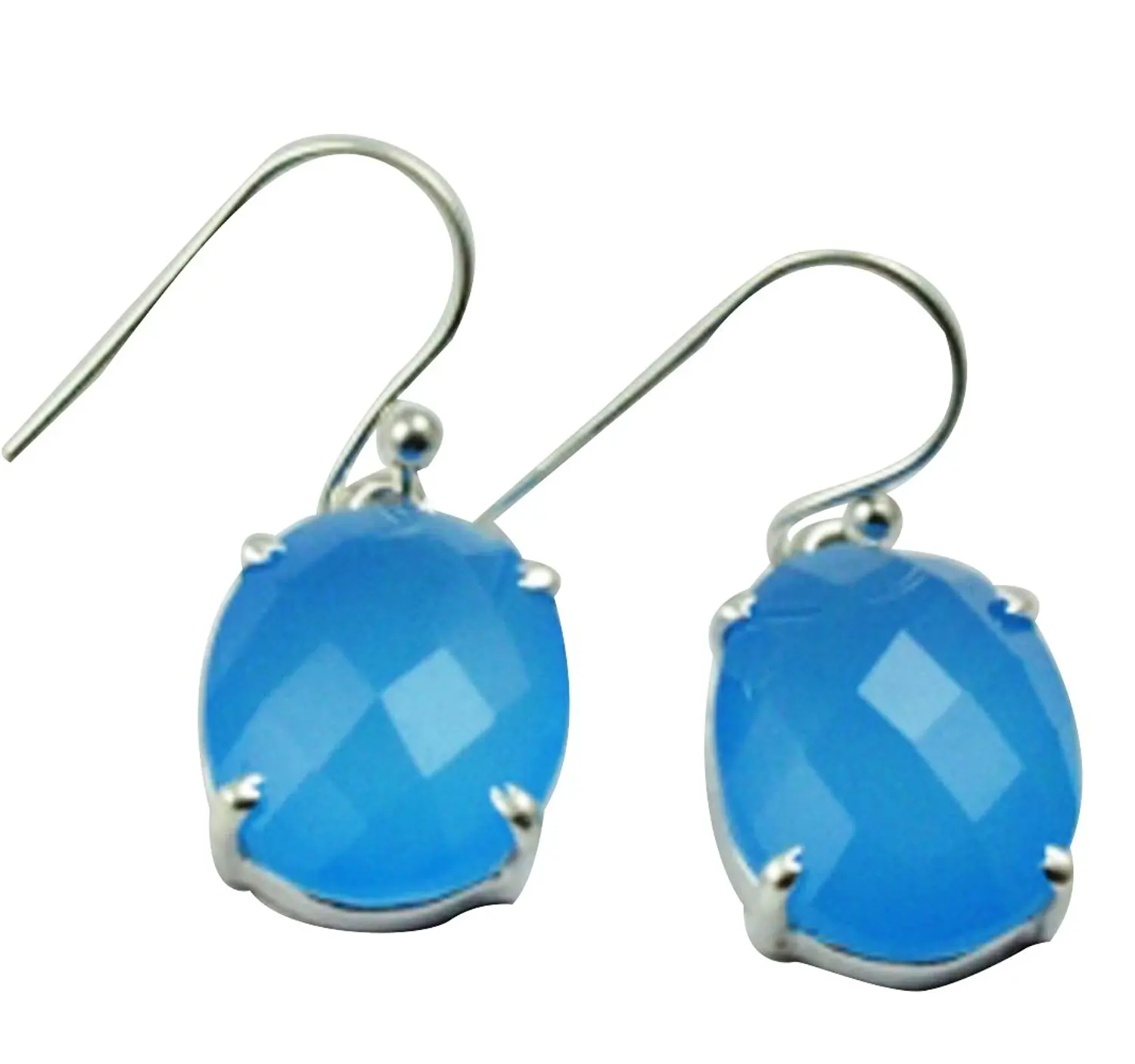 LoveGem Genuine Chalcedony EARRINGS 925 Sterling Silver, 30mm, AE2337Drop Earrings AliExpress