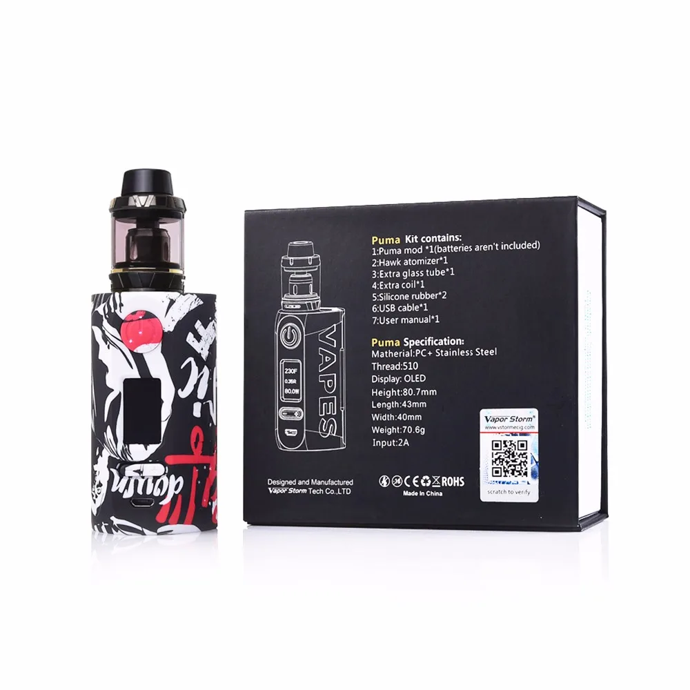 Оригинальный Vapor Storm Storm230 комплект обход 200 Вт VW TCR Vapes модные 230 мод с ястреб бак