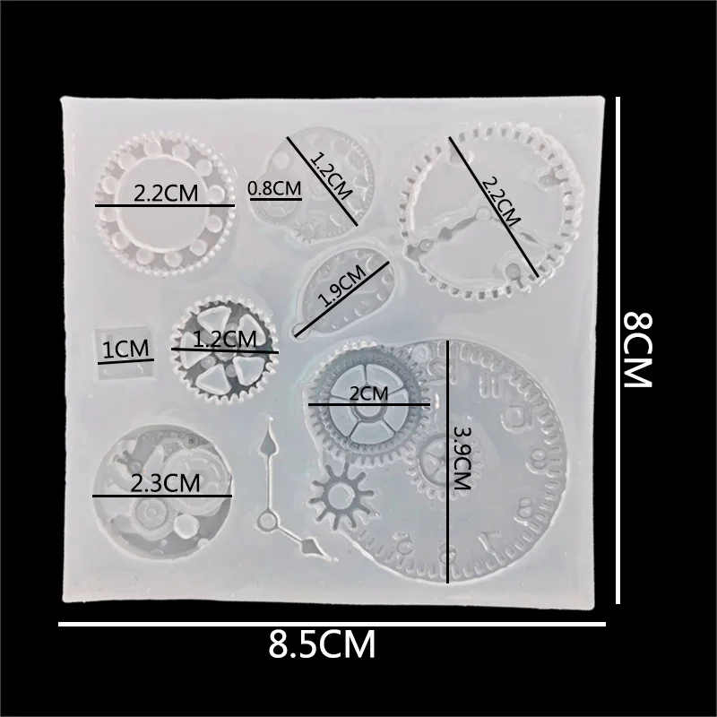 DIY панк стиль смолы шестерни силиконовая форма для ручной работы Прохладный украшения машины зубчатые колеса плесень