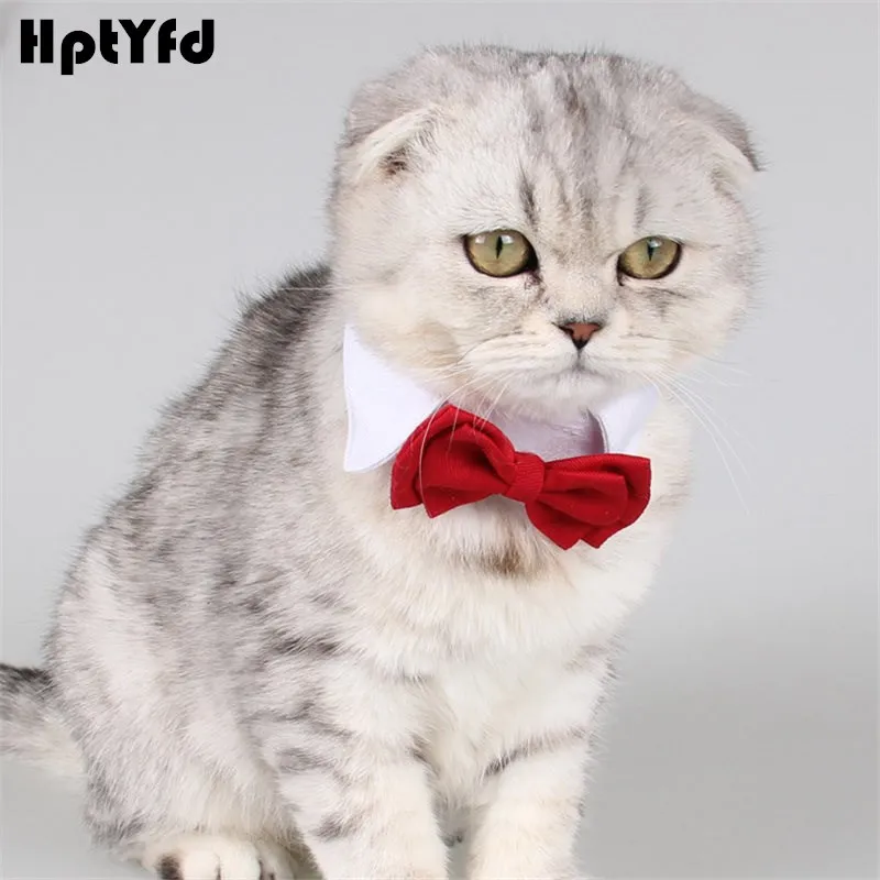 

Small Dog Cat Bow Tie Costume Collar Puppy Pet Shirt Neck Tie Pet Acessories For Wedding Party Decoration Christmas Grooming