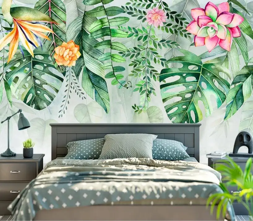 Télécharger gratuitement Images Beibehang Personnalis Photo Papier Peint Grande Murale Tropicale dernière salutations