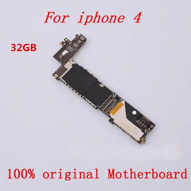 

Gift+ 100% Original Motherboard Unlocked For iPhone 4 Good Working Mainboard 32 GB With Full Chips IOS Logic Board +tool