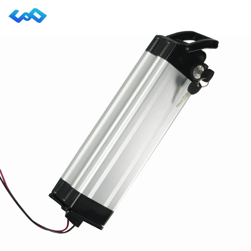 

US EU No Tax Silver Fish 48V 13Ah Electric Bicycle Battery use LG Cell 48V 1000W Lithium Battery with 30A BMS+2A Charger