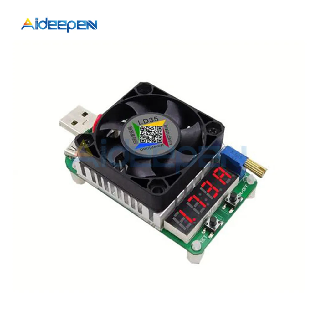 

LD35 35W USB Electronic Load Tester Intelligent Protection Adjustable Constant Current Voltage Voltmeter