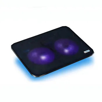 

2020 New Arrival 2 Fan USB Blue LED Light pc cpu cooler Laptop Notebook Cooling Cooler Pad Stand Black for video card thermal