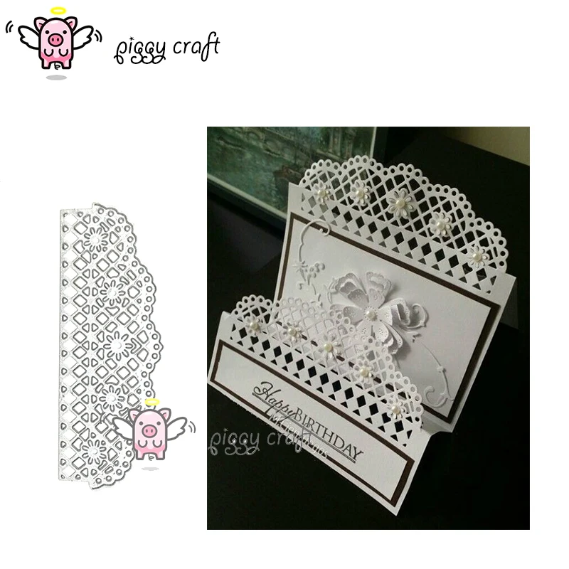 

Piggy Craft metal cutting dies cut die mold Envelope Lace flower crapbook paper craft knife mould blade punch stencils dies