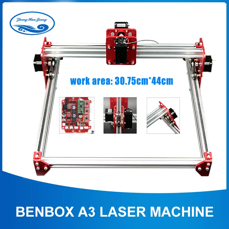 15 Вт большая мощность лазерной машины, BENBOX программное обеспечение, A3 лазерная гравировальная машина, все металлические рамки, DIY мини лазерная гравировальная машина, расширенный