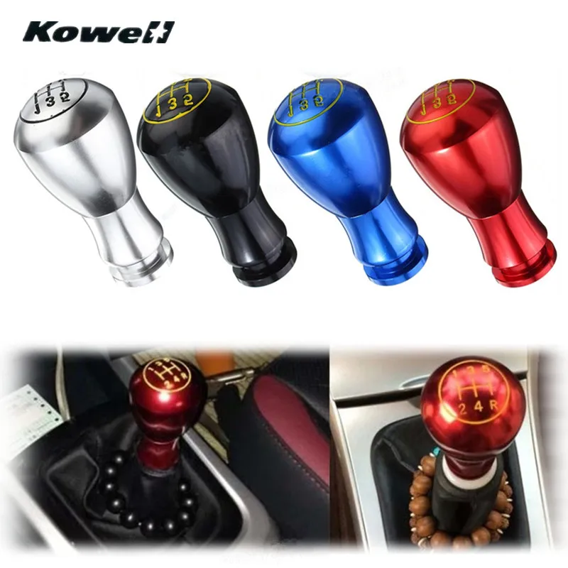 

KOWELL 5-Speed Universal MT Manual Transmission Gear Shift Knob for Volkswagen VW Golf for Lada for KIA Black,Silver,Red,Blue