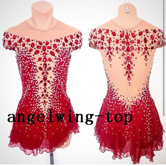 red figure skating dresses expensive ice figure skating competition dress custom ice skating