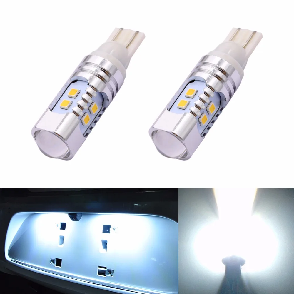 T10 194 168 LED Light Bulb 2323 SMD 10W Xenon White for Car Side Marker Parking Light Interior