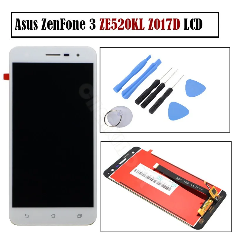 

For 5.2" Asus ZenFone 3 ZE520KL Z017D LCD screen display+touch panel digitizer with frame white/Black/Gold Free shipping