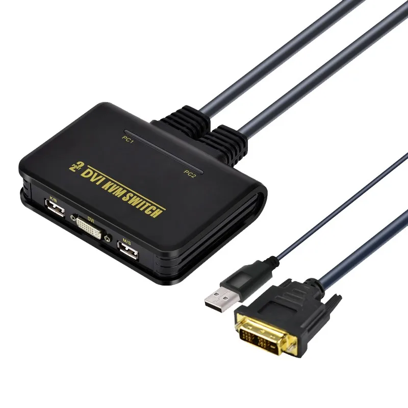 2 порта USB KVM переключатель DVI USB 2,0 DVI KVM цифровой аудио декодер Аудио Видео Kabel Fr монитор компьютер Tastatur Maus