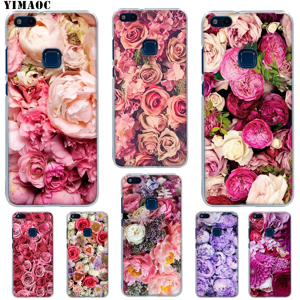 

YIMAOC Drawn Peony Delicate Flower Soft TPU Case Cover for Huawei P 8 9 10 20 Lite 2015 2016 2017 P 20 Pro P smart 2019 Case