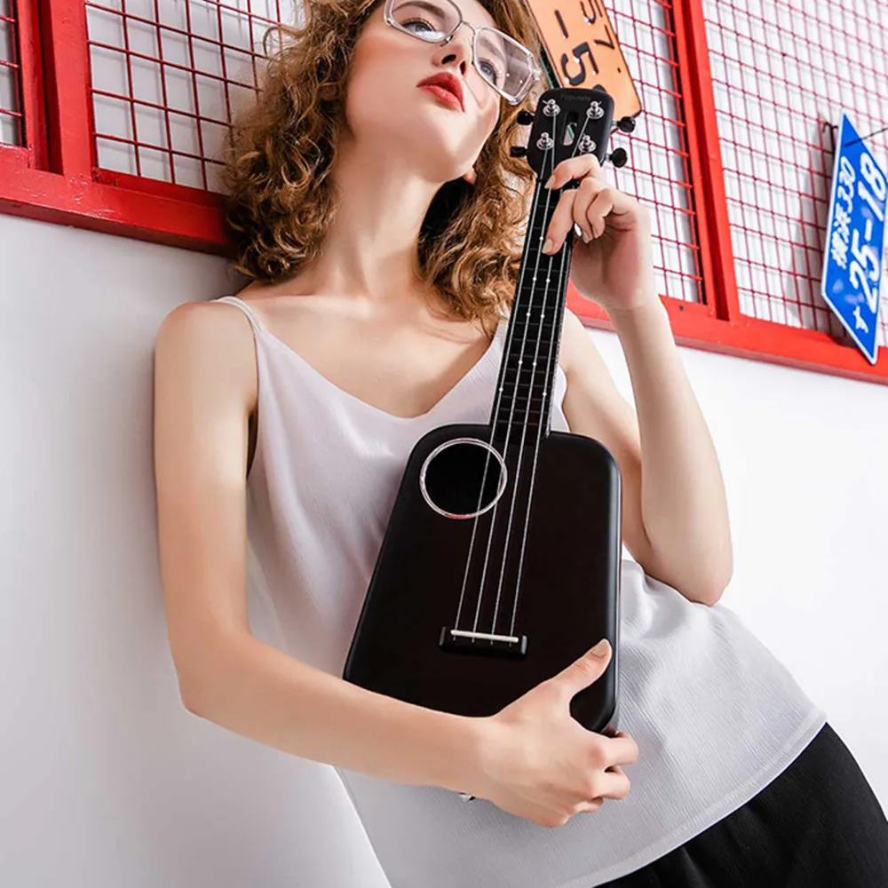  Popular 2 LED Bluetooth USB inteligente ukelele cuerda de carbono guitarra instrumentos musicales u