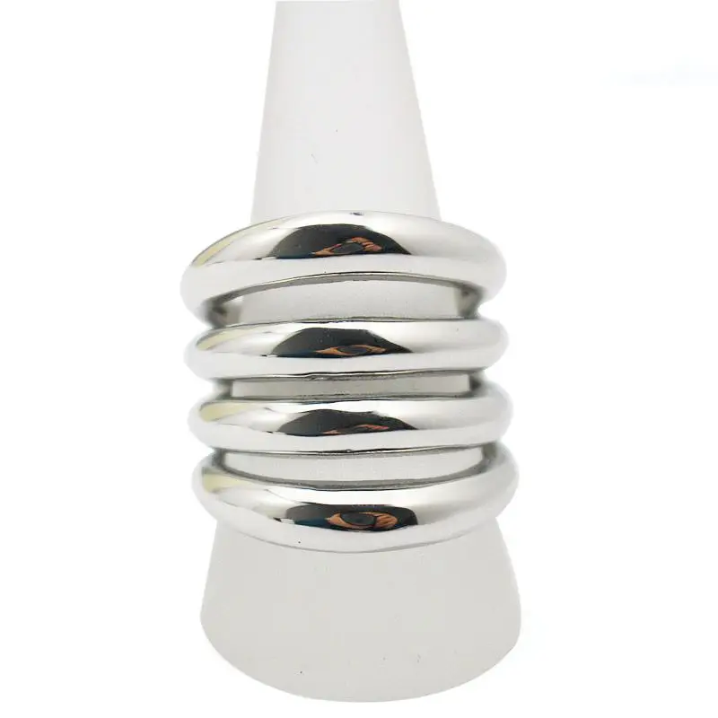 New Long Wide Party Punk Rings for Women Stylish Casting Ring Stainless Steel Fashion Wholesale Jewelry Christmas Gift|gift friend|gift displaygifts