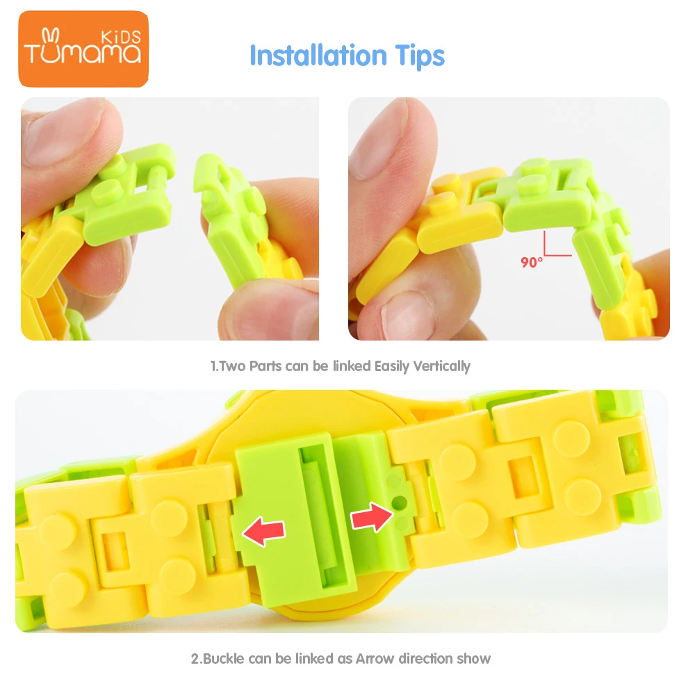 Tumama блок DIY Строительные блочные часы совместимые с LegoING Douploed для детей могут