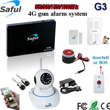Sistema de alarma inalámbrica con pet PIR Sensores y cámara IP solicita antirrobo 98 zonas inalámbricas y por cable GSM Seguridad Para El Hogar Sistema de alarma
