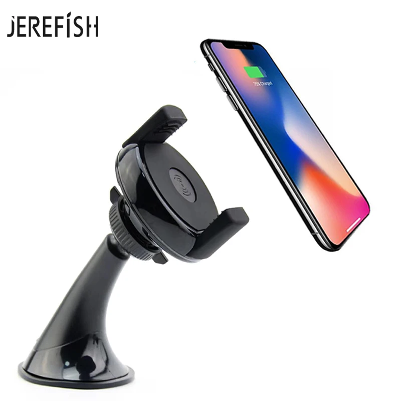 Автомобильное зарядное устройство JEREFISH Qi для iPhone X 8 Plus Samsung S8 S7 Edge|wireless fast charger|qi