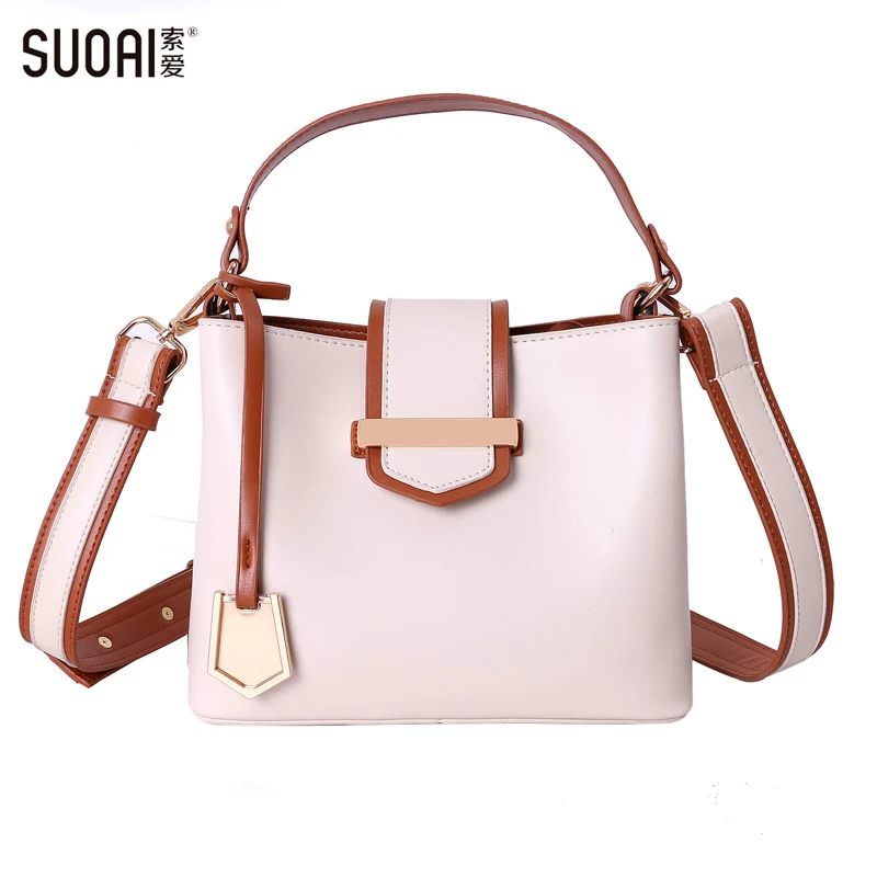 

Women Panelled Bucket High Quality Female New Arrive Vintage Pu Leather Messenger Bags Girls Shoulder Bags