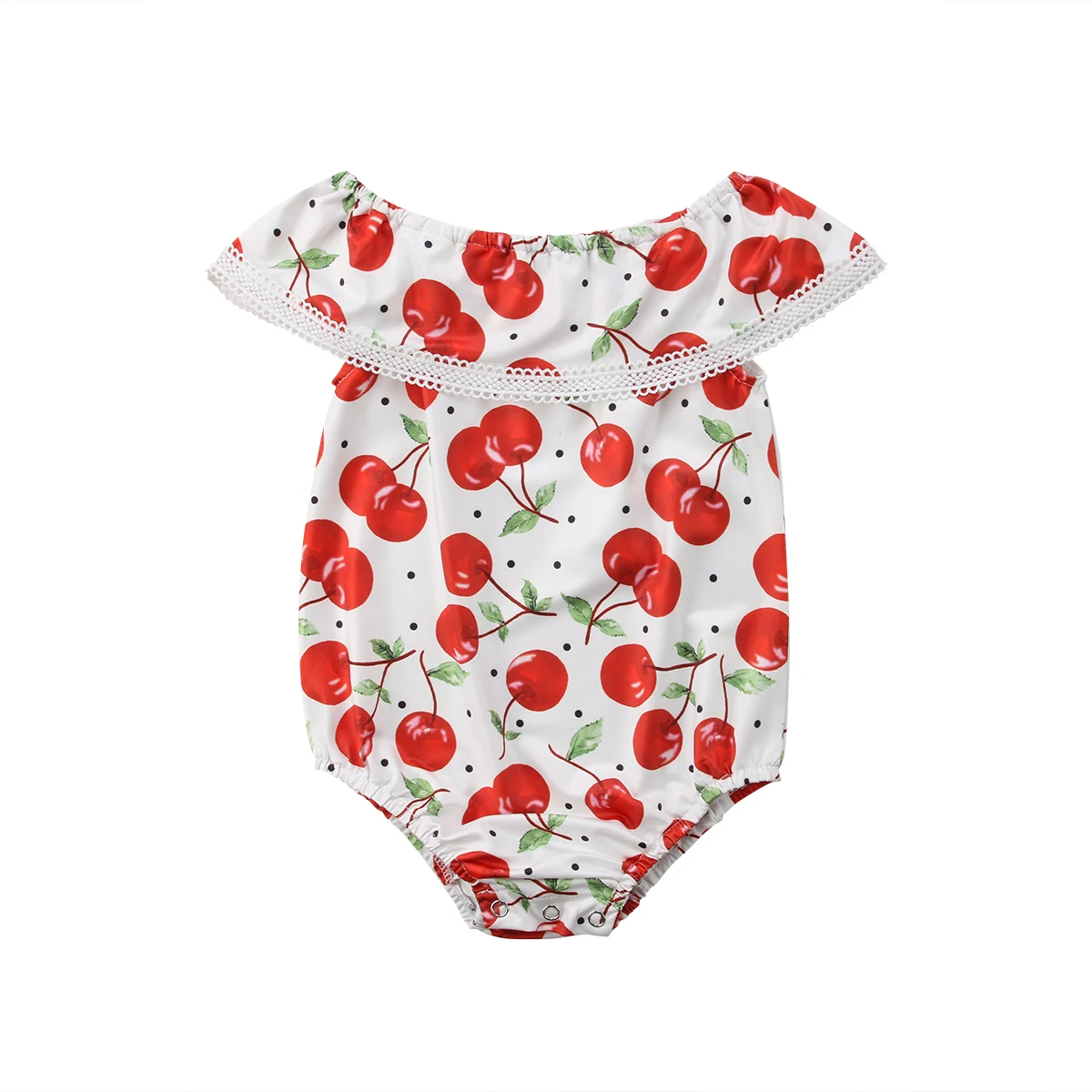 Newborn Baby Girls Clothing Jumpsuit Bodysuit Fruit Short Sleeve Infant