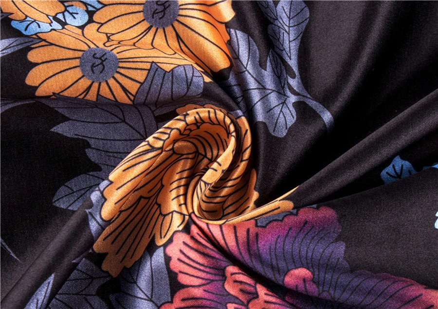 Elegant Women Spring Summer Shirts Boho Style Floral Print Chiffon Tops Blouse V-neck Belt-Bow Shirt Fashion Women's clothing (28)