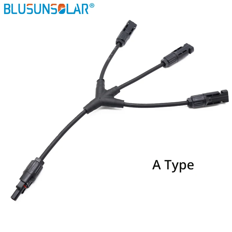 

3 to 1 MC4 Y Branch Connector with 4mm2 solar cable MMMF /FFFMTUV approved For Solar pv System