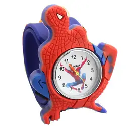 2019 модные часы с рисунком Человека-паука модные детские спортивные силиконовые аналоговые наручные часы для мальчиков